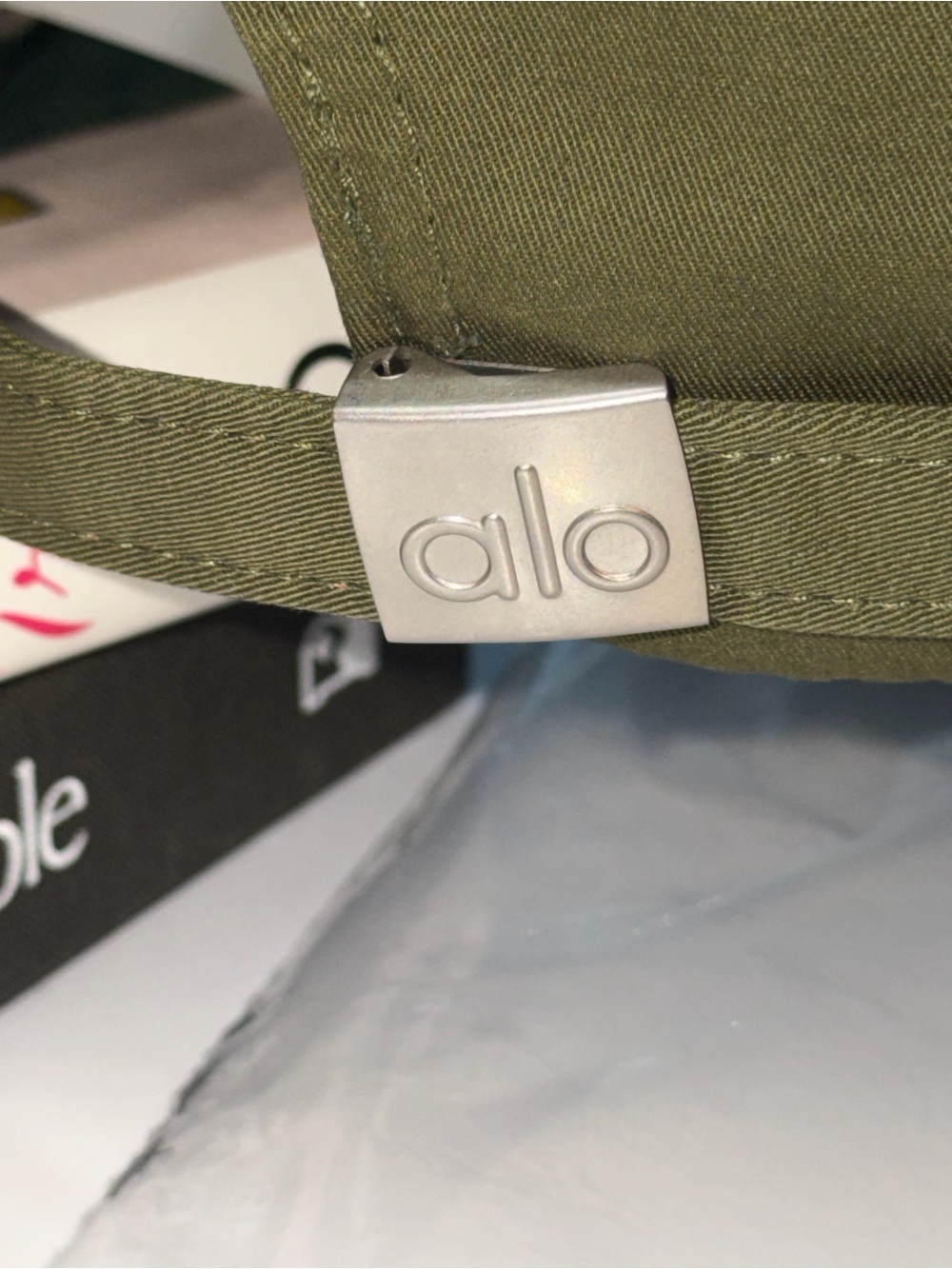ALO Yoga Olive Green Off Duty Logo Baseball Cap - Picture 8 of 14